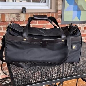 Hartmann Leather and Nylon Black Duffel Bag for Men
